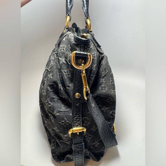 SOLD Louis Vuitton Neo Cabby Black Denim Tote/Shoulder Bag W/COA - Picture 9 of 14
